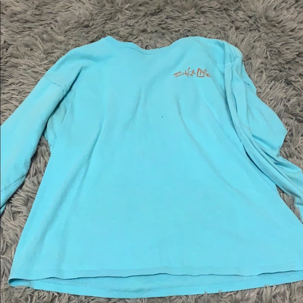 long sleeve light blue salt life fish t shirt